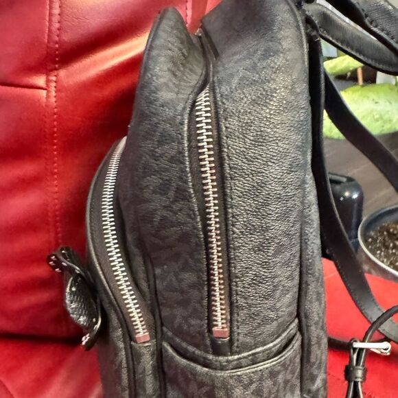 Michael Kors Black Backpack with Silver Embellishments - Picture 3 of 8